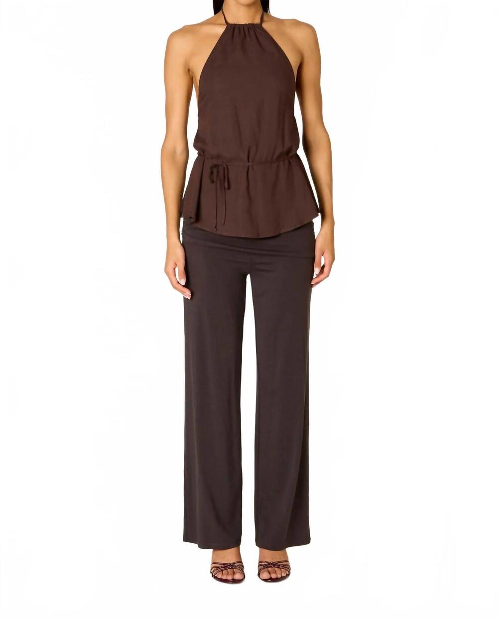 NEW NIA federico halter top in coffee